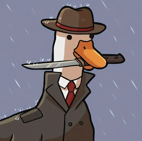 Lienzo “Detective Pato” – 20x20cm (Diamantes redondos)