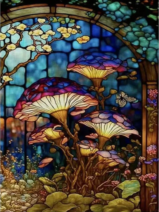 Lienzo "Hongos Encantados" – 30x40 cm (Diamante redondo)