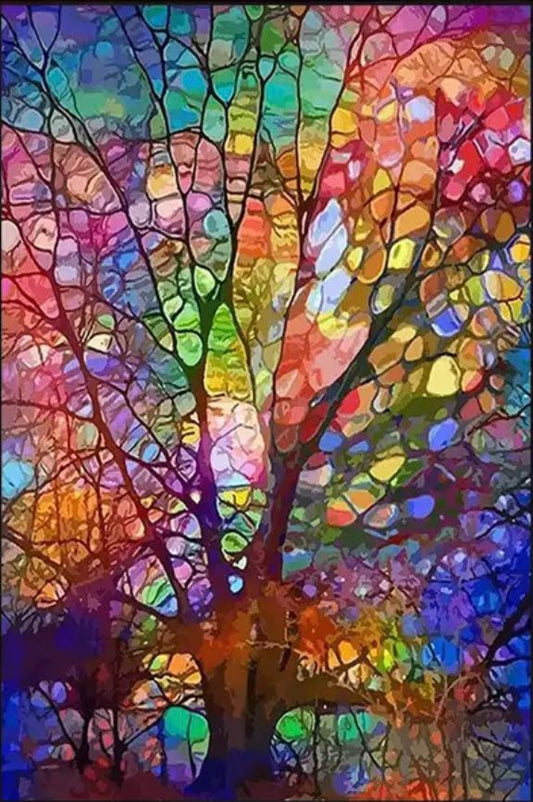 Lienzo "Árbol de la Vida" - 30x40 cm (Diamante redondo)